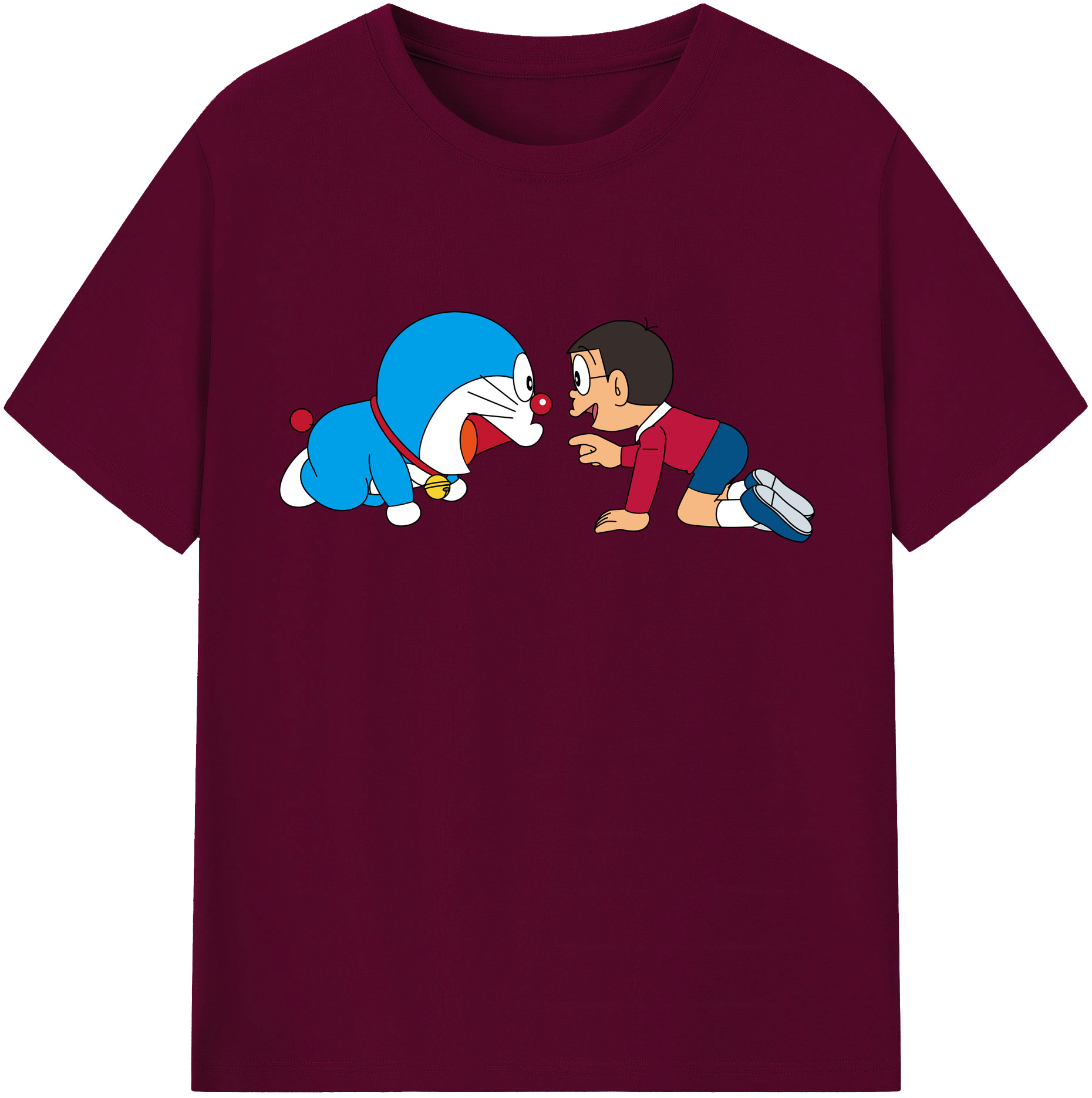 （画像用） ドラえもん 野比 のび太 Doraemon Nobita Nobi レディースカジュアルプリントTシャツ（綿100％）
